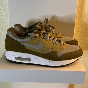 Nike Air Max 1 Olive and Gray Men's Sneakers